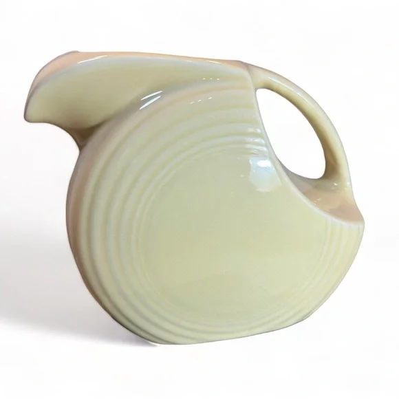 FIESTA WARE, FIESTAWARE, “Old Ivory” Pitcher, Large Disk Jug circa